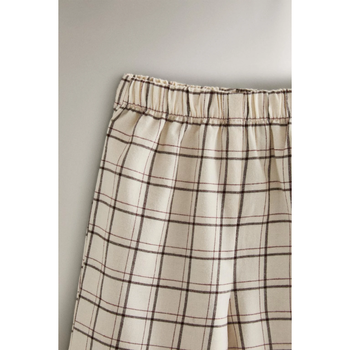 Набор детских рождественских пижам из хлопка в клетку