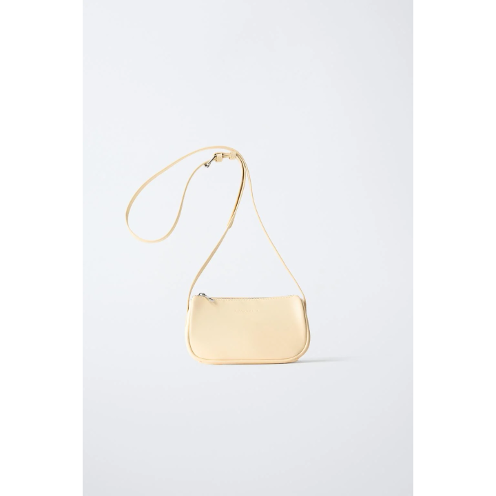 СУМКА С ПЛЕЧЕВЫМ РЕМНЕМ СЛИВОЧНОГО ОТТЕНКА