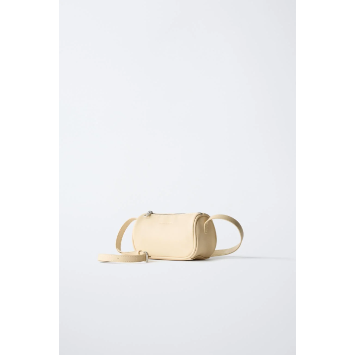 СУМКА С ПЛЕЧЕВЫМ РЕМНЕМ СЛИВОЧНОГО ОТТЕНКА