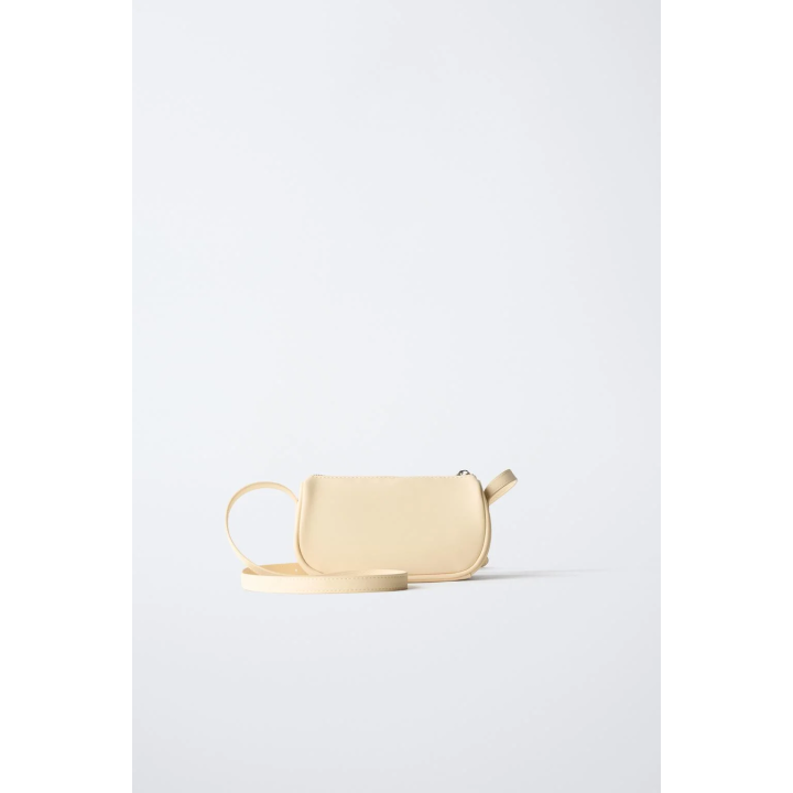 СУМКА С ПЛЕЧЕВЫМ РЕМНЕМ СЛИВОЧНОГО ОТТЕНКА