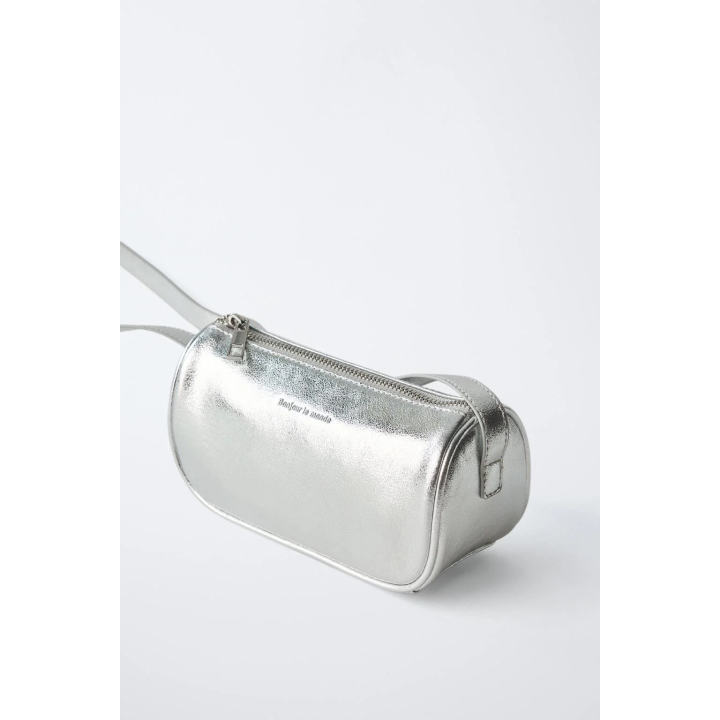 МЕТАЛЛИЗИРОВАННАЯ СУМКА С ПЛЕЧЕВЫМ РЕМНЕМ