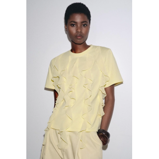 ФУТБОЛКА С ВОЛАНАМИ С ПЕРЕДИ