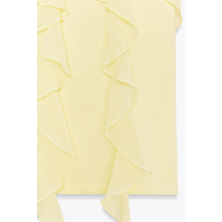 ФУТБОЛКА С ВОЛАНАМИ С ПЕРЕДИ