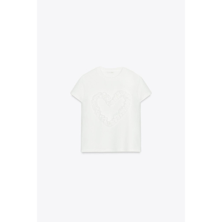 ФУТБОЛКА С РЕЛЬЕФНЫМ СЕРДЦЕМ