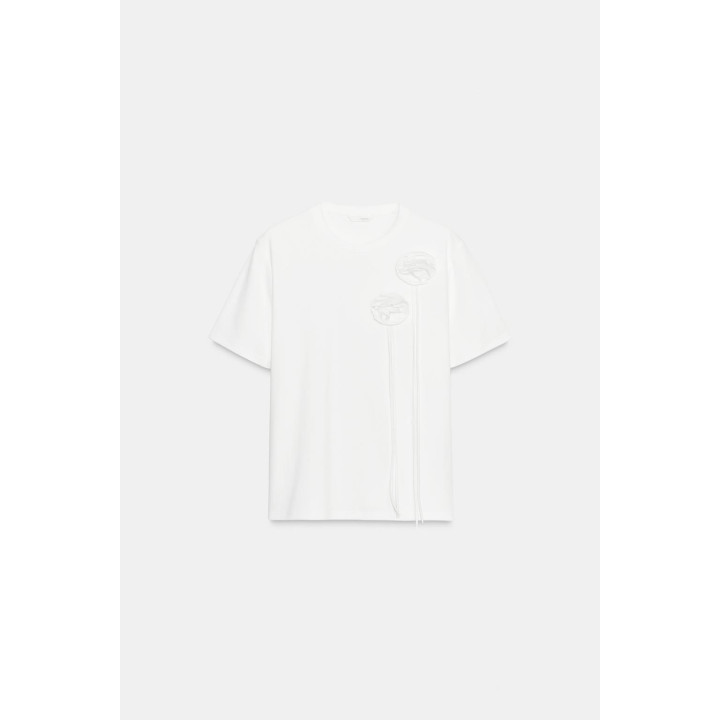 ФУТБОЛКА С ОБЪЕМНЫМИ ЦВЕТАМИ