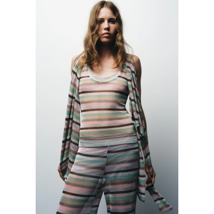 ТОП В ПОЛОСКУ С МЕТАЛЛИЗИРОВАННОЙ НИТЬЮ