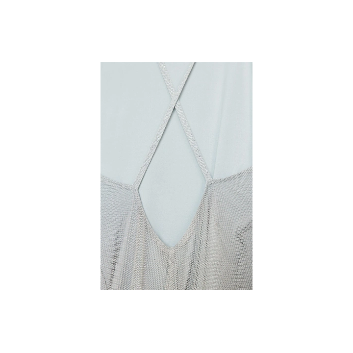 ПЛАТЬЕ МИДИ ИЗ ТКАНИ С МЕТАЛЛИЗИРОВАННОЙ НИТЬЮ