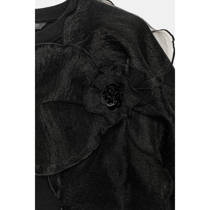 ТОЛСТОВКА ИЗ ОРГАНЗЫ С ЦВЕТОЧНЫМ ПРИНТОМ