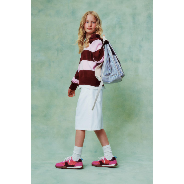 Полосатый школьный рюкзак