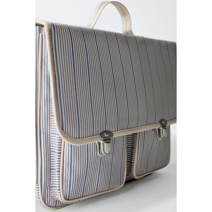 Полосатый школьный рюкзак