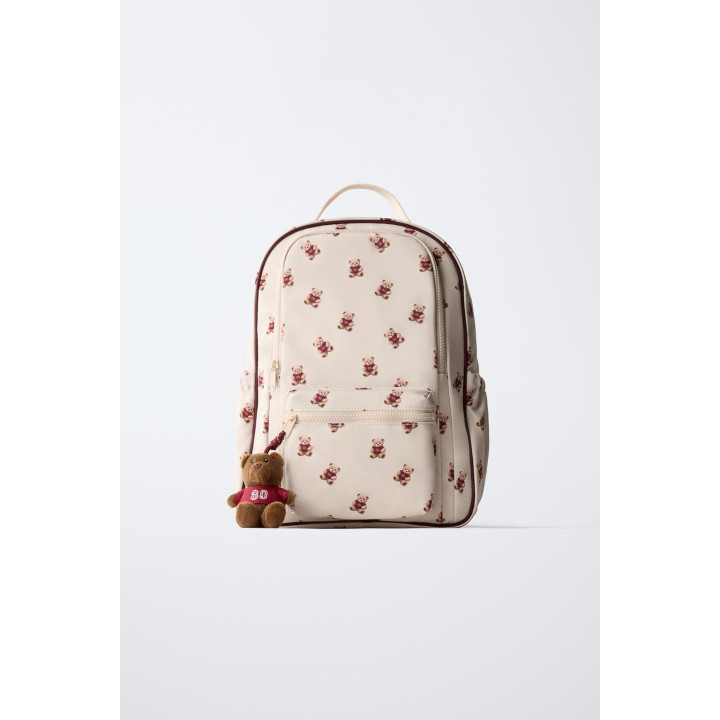 Школьный рюкзак с принтом медвежонка