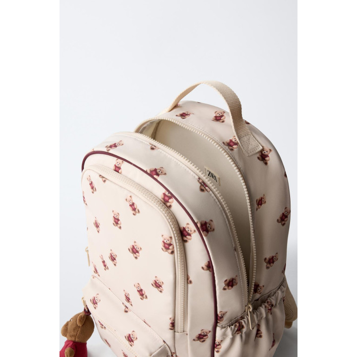 Школьный рюкзак с принтом медвежонка