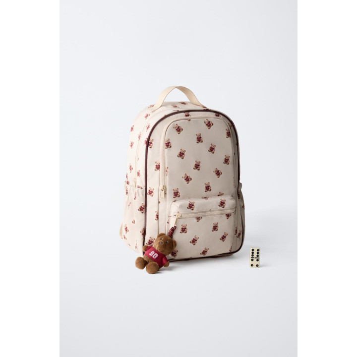 Школьный рюкзак с принтом медвежонка