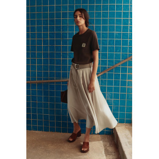 ЮБКА-ТРАПЕЦИЯ В СТИЛЕ РУСТИК С ПОЯСОМ