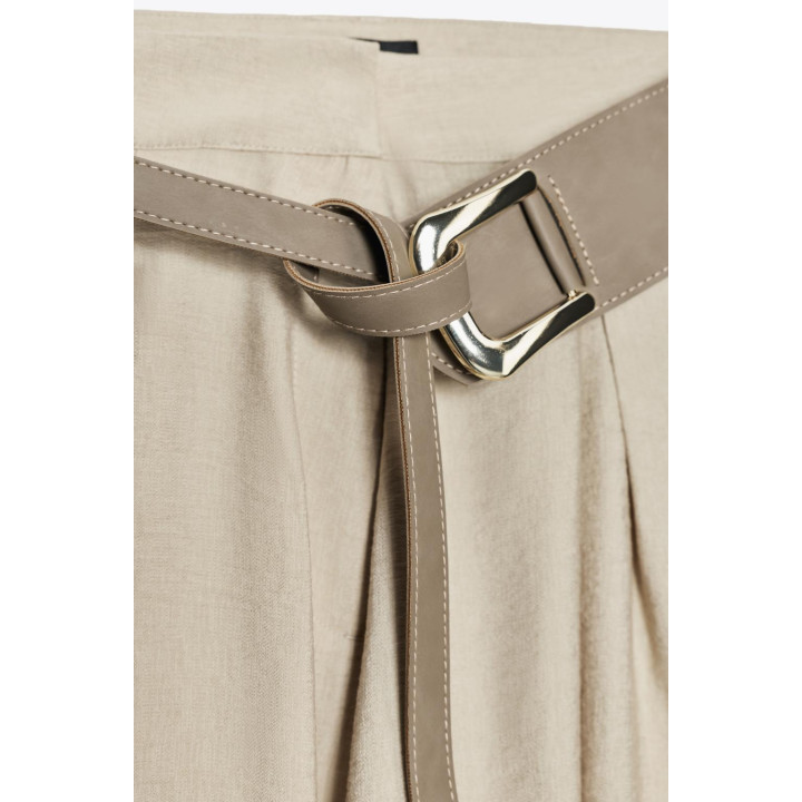 ЮБКА-ТРАПЕЦИЯ В СТИЛЕ РУСТИК С ПОЯСОМ