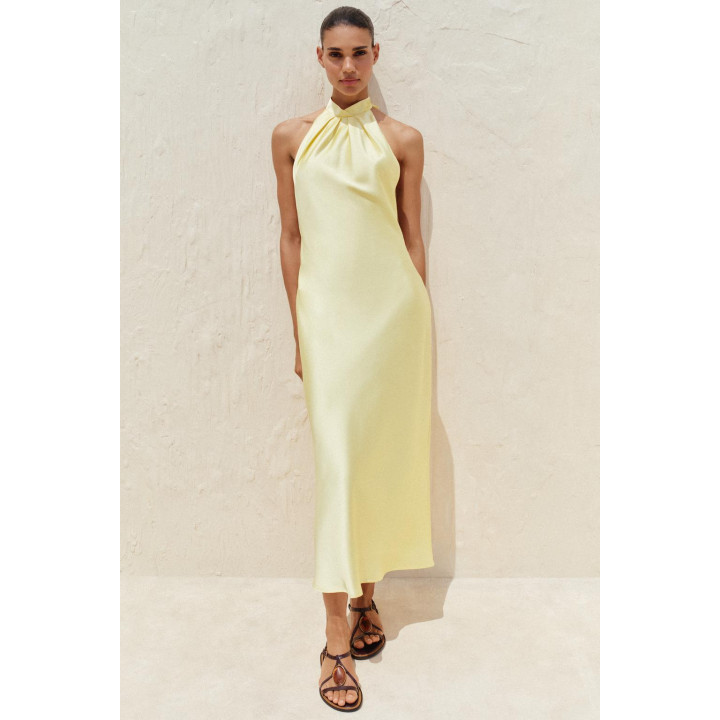 ПЛАТЬЕ МИДИ С ГОРЛОВИНОЙ ХАЛТЕР