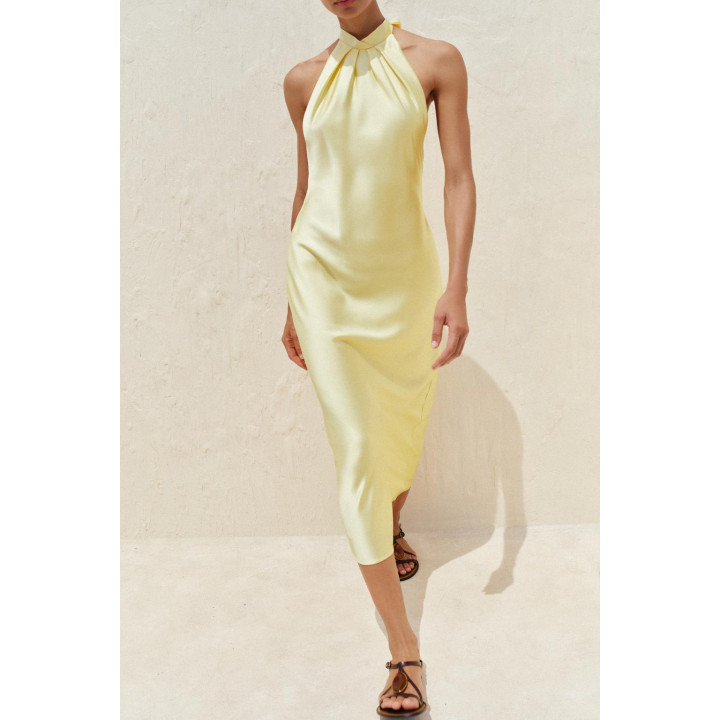 ПЛАТЬЕ МИДИ С ГОРЛОВИНОЙ ХАЛТЕР