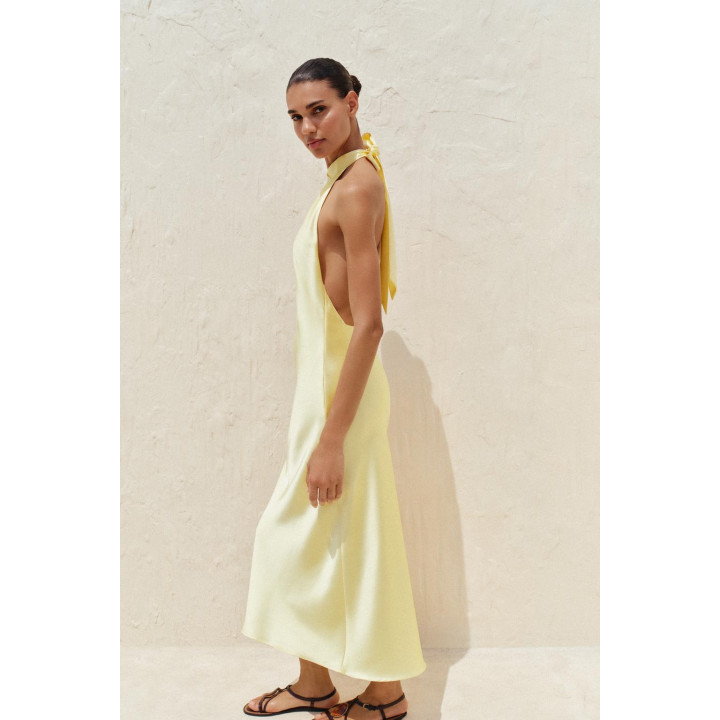 ПЛАТЬЕ МИДИ С ГОРЛОВИНОЙ ХАЛТЕР