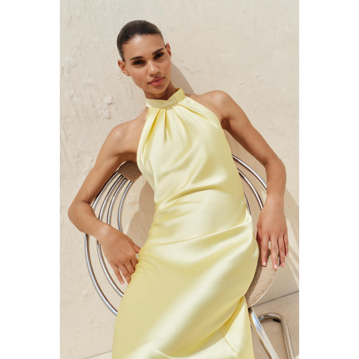 ПЛАТЬЕ МИДИ С ГОРЛОВИНОЙ ХАЛТЕР