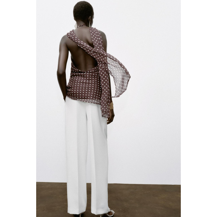 ТОП В ГОРОШЕК С ГОРЛОВИНОЙ ХАЛТЕР И ФУРНИТУРОЙ