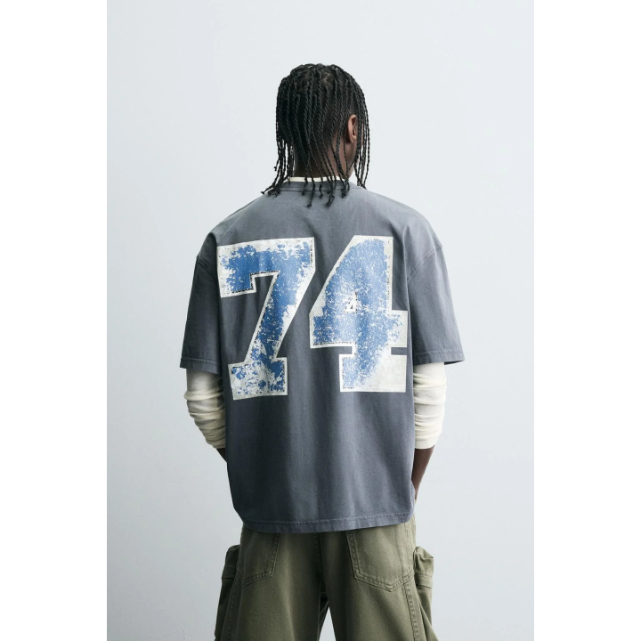 ФУТБОЛКА С ВЫСТИРАННЫМ ПРИНТОМ