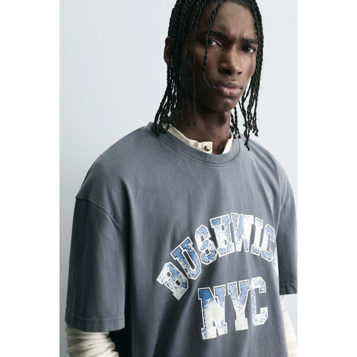 ФУТБОЛКА С ВЫСТИРАННЫМ ПРИНТОМ