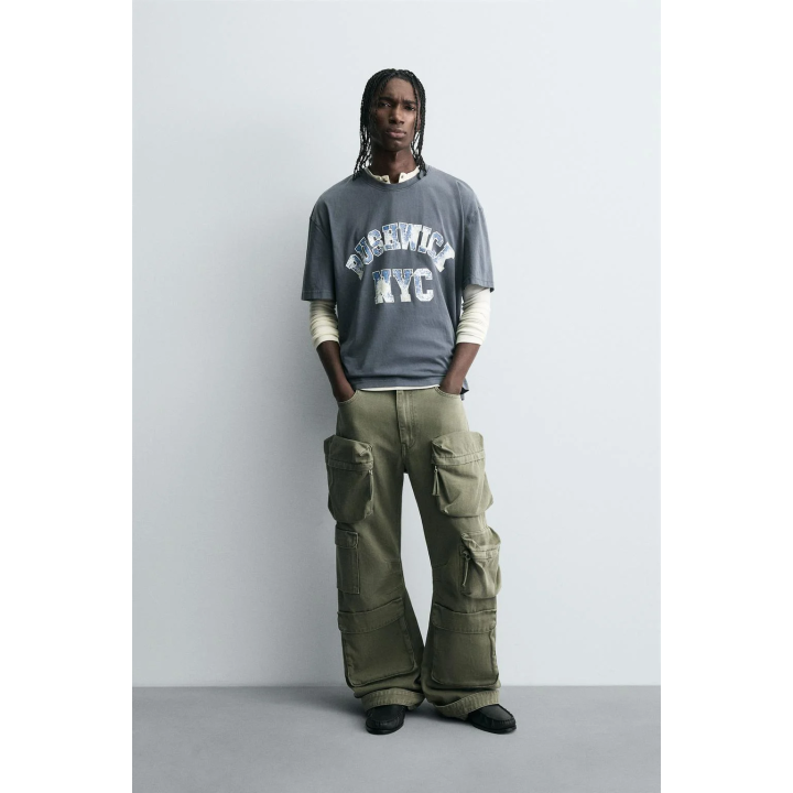 ФУТБОЛКА С ВЫСТИРАННЫМ ПРИНТОМ