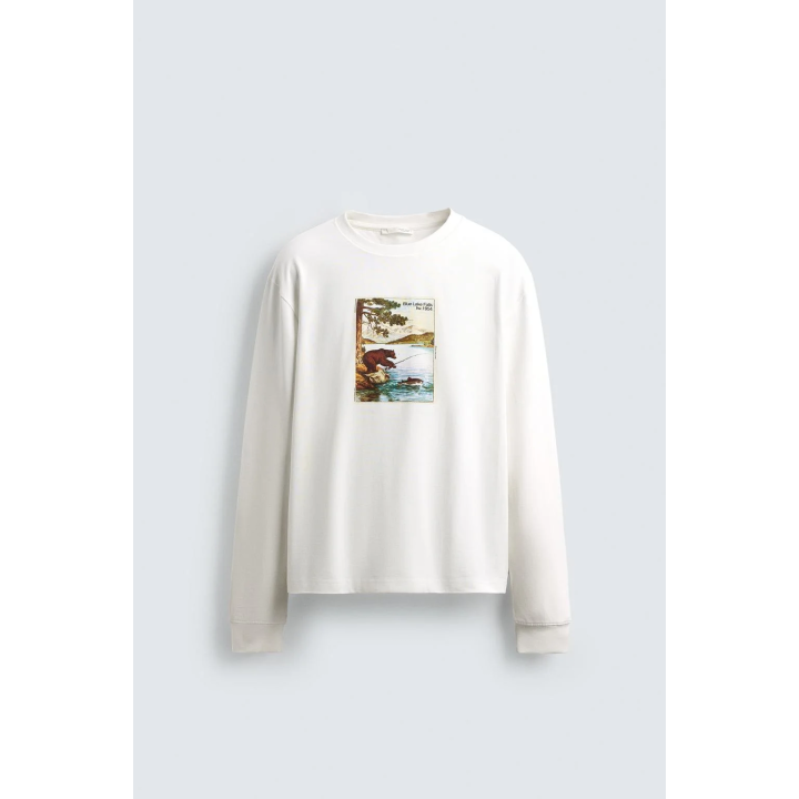 Футболка с принтом медведя