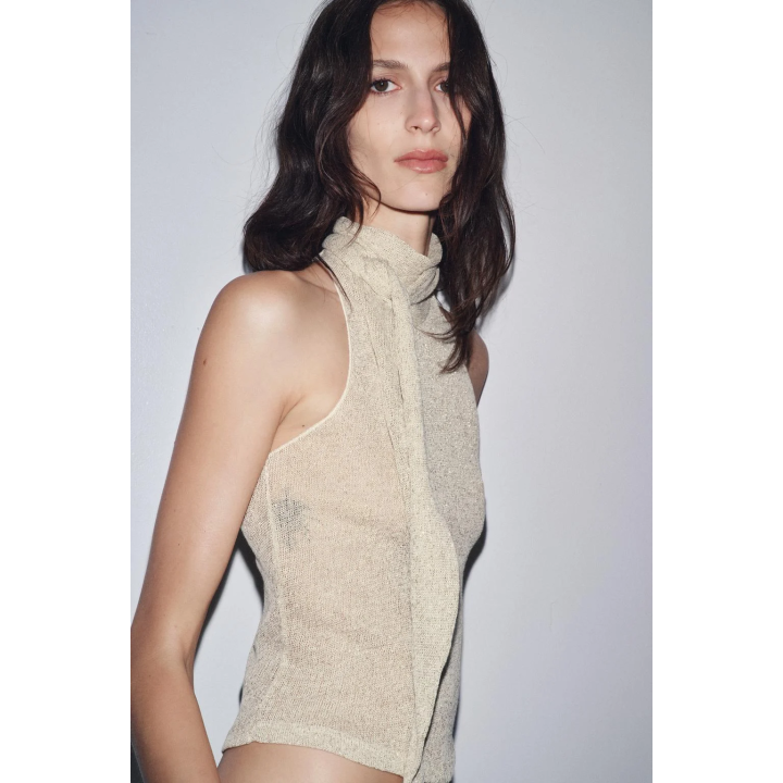 ТОП С ГОРЛОВИНОЙ ХАЛТЕР И МЕТАЛЛИЗИРОВАННОЙ НИТЬЮ