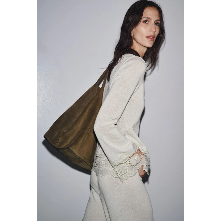 КОМБИНИРОВАННЫЕ БРЮКИ С ГИПЮРОМ