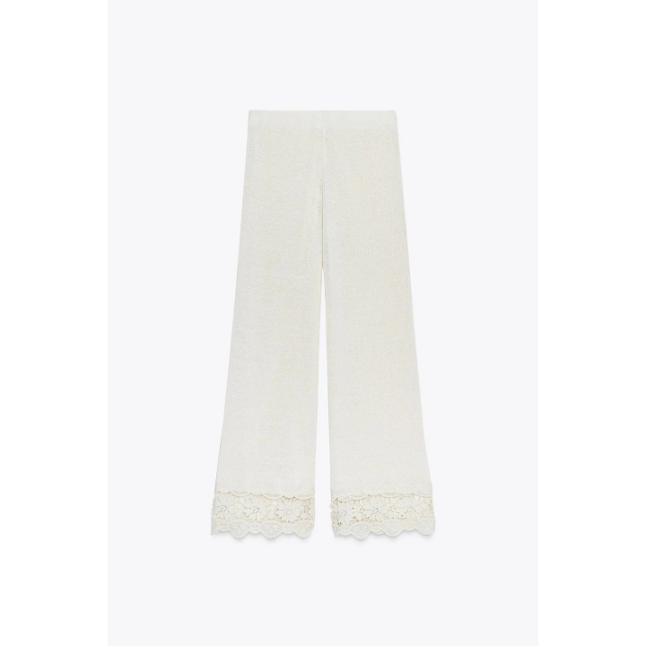 КОМБИНИРОВАННЫЕ БРЮКИ С ГИПЮРОМ