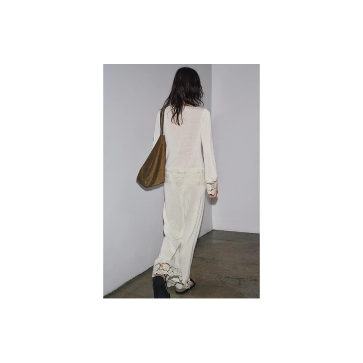 КОМБИНИРОВАННЫЕ БРЮКИ С ГИПЮРОМ