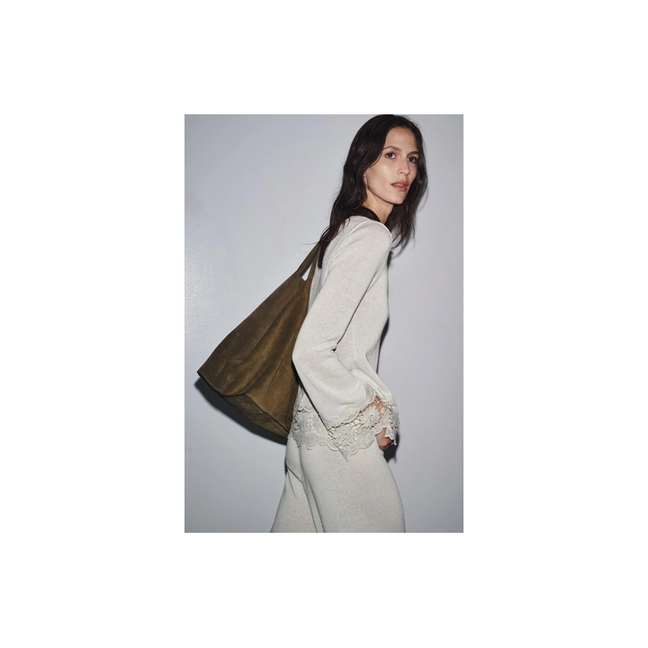 КОМБИНИРОВАННЫЕ БРЮКИ С ГИПЮРОМ