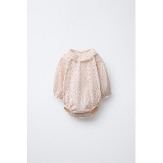 БОДИ С КРУЖЕВОМ И ЦВЕТОЧНЫМ ПРИНТОМ