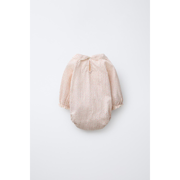 БОДИ С КРУЖЕВОМ И ЦВЕТОЧНЫМ ПРИНТОМ