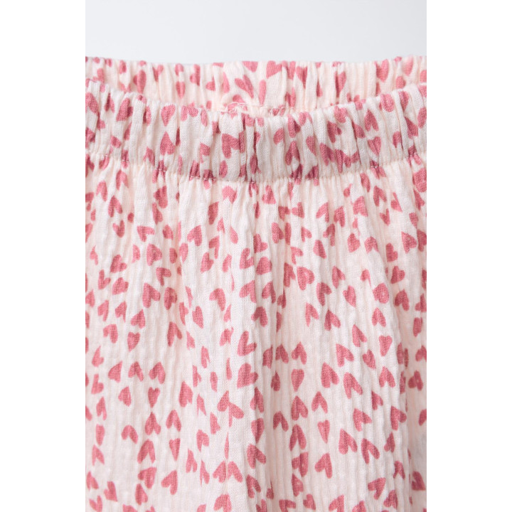 БРЮКИ С ТЕКСТУРОЙ В ВИДЕ СЕРДЕЦ