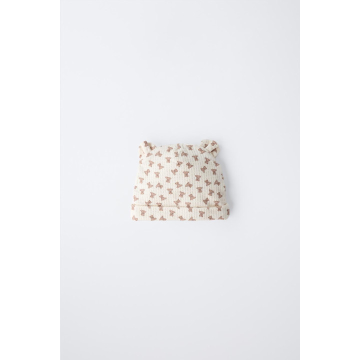 ШАПКА С УШКАМИ И МЕДВЕЖАТАМИ