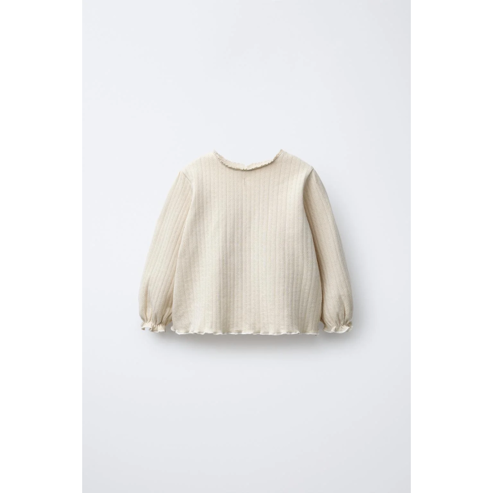 ФУТБОЛКА ИЗ АЖУРНОГО ТРИКОТАЖА