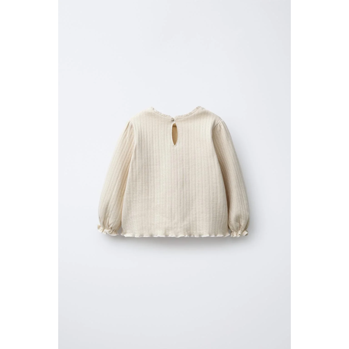 ФУТБОЛКА ИЗ АЖУРНОГО ТРИКОТАЖА