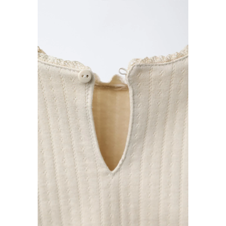 ФУТБОЛКА ИЗ АЖУРНОГО ТРИКОТАЖА