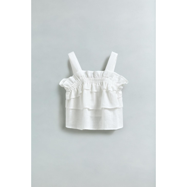 ТОП С ВОЛАНАМИ, 100% ЛЁН