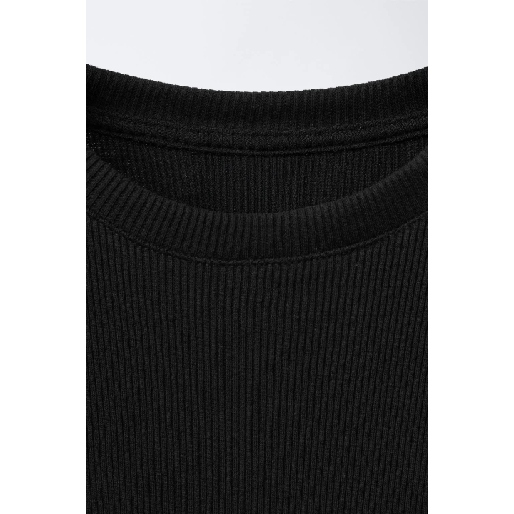 КОМБИНИРОВАННОЕ ПЛАТЬЕ В РУБЧИК С ЮБКОЙ В КЛЕТКУ