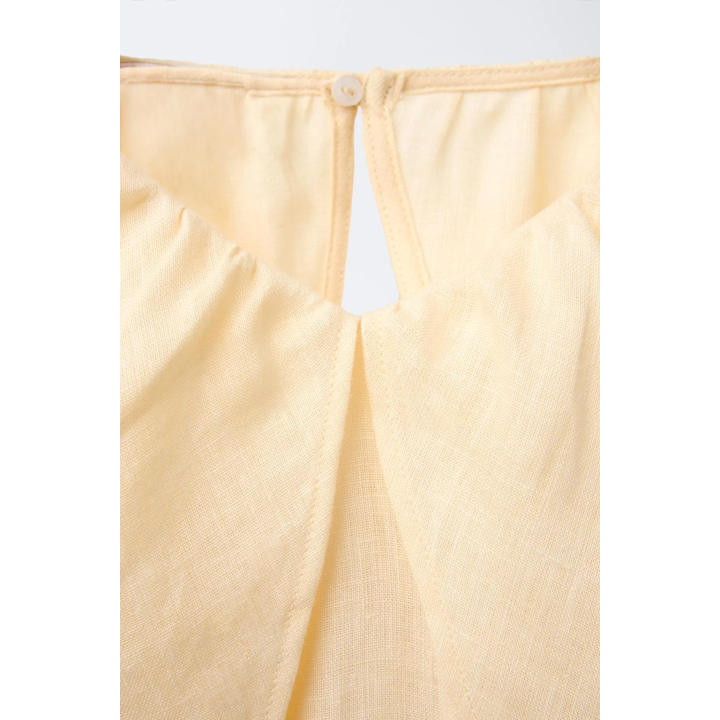 КОРОТКИЙ КОМБИНЕЗОН С ОРЮШАМИ, 100% ЛЕН