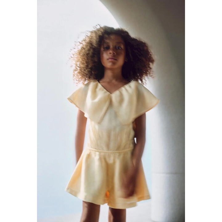 КОРОТКИЙ КОМБИНЕЗОН С ОРЮШАМИ, 100% ЛЕН