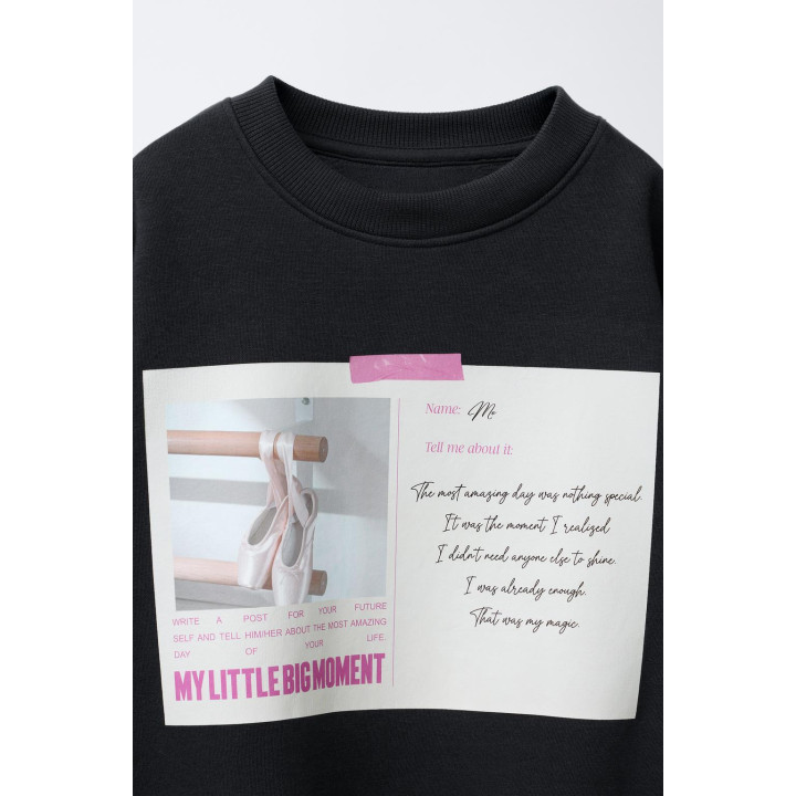 ТОЛСТОВКА С ФОТОПРИНТОМ «БАЛЕТ»