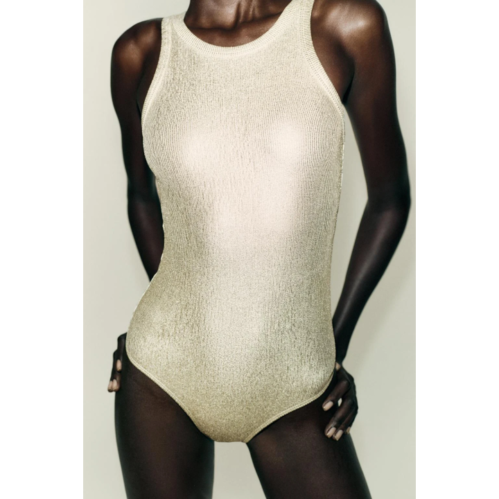 БОДИ ИЗ МЕТАЛЛИЗИРОВАННОЙ ТКАНИ В РУБЧИК