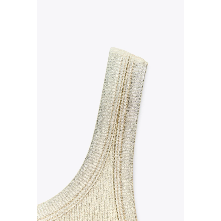 БОДИ ИЗ МЕТАЛЛИЗИРОВАННОЙ ТКАНИ В РУБЧИК