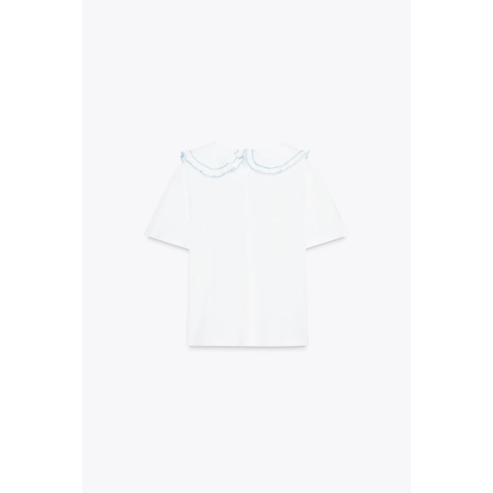 T-SHIRT WITH PETER PAN COLLAR