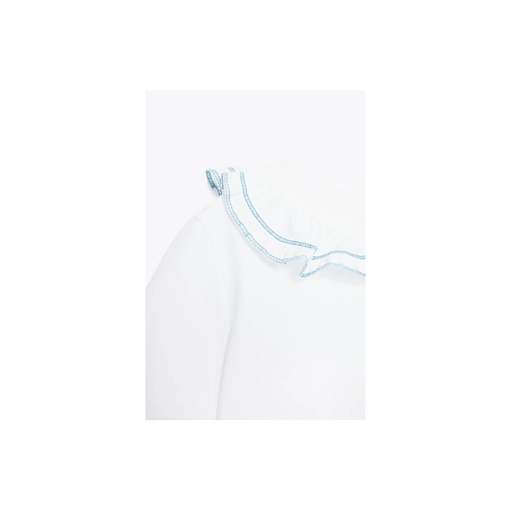 T-SHIRT WITH PETER PAN COLLAR