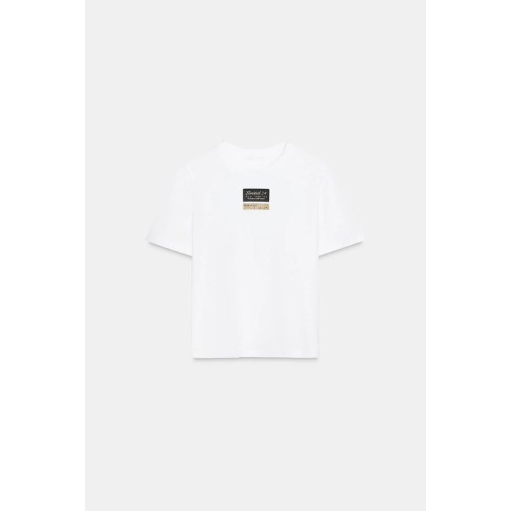 ФУТБОЛКА С КОРОТКИМИ РУКАВАМИ И ЭТИКЕТКОЙ